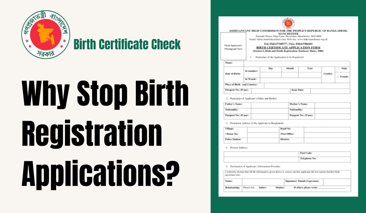 Why Stop Birth Registration Applications?